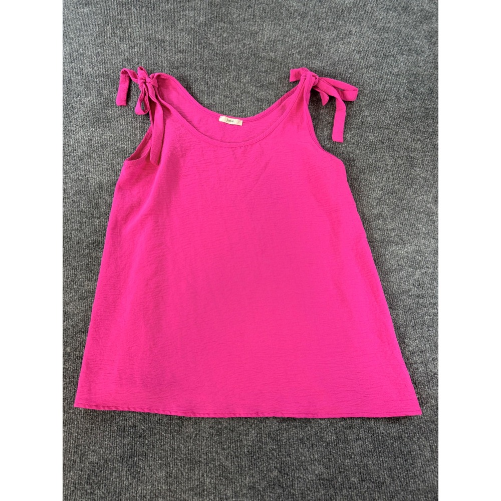 Jodifl Womens Hot Pink Tie Shoulder Tank Top Scoop Neck Crepe Size S C10516
